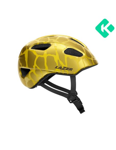 Hjälm Lazer Pnut Kineticore guld/giraff 46-52cm (grönt spänne)