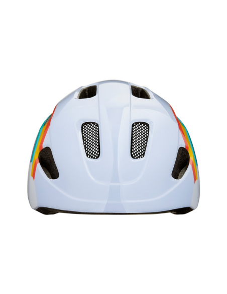 Hjälm Lazer Pnut Kineticore regnbåge 46-52cm (grönt spänne)