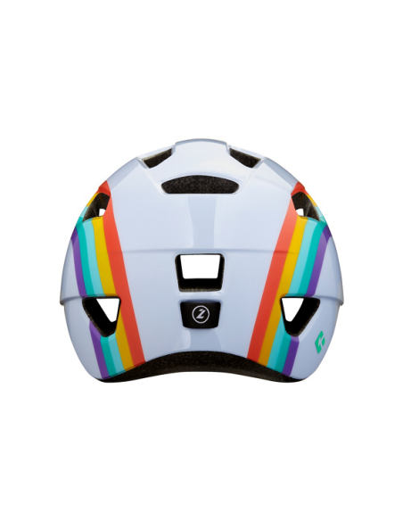 Hjälm Lazer Pnut Kineticore regnbåge 46-52cm (grönt spänne)