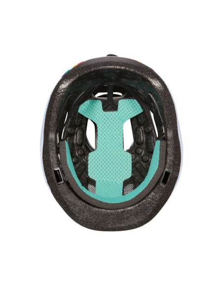 Hjälm Lazer Pnut Kineticore regnbåge 46-52cm (grönt spänne)