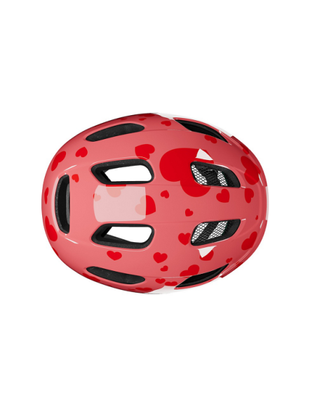Hjälm Lazer Nutz 2.0 Kineticore röda hjärtan 50-56cm (grönt spänne)