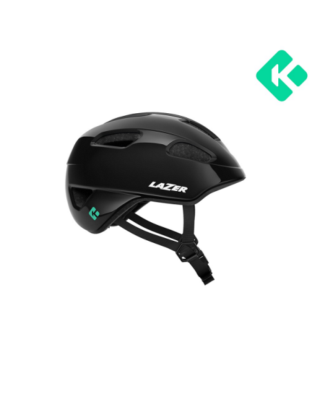 Hjälm Lazer Nutz 2.0 Kineticore svart 50-56cm (grönt spänne)